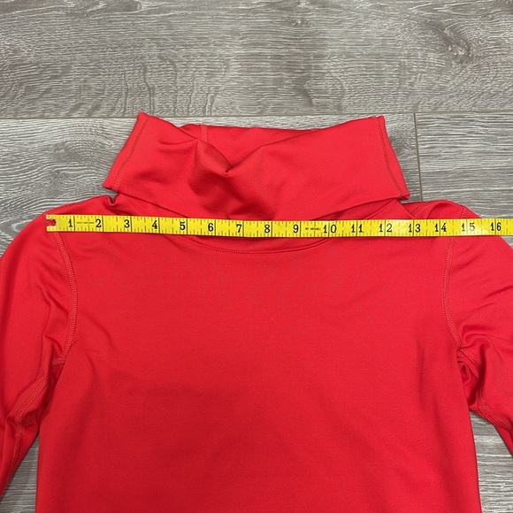 Nike Pro Dri Fit Long Sleeve Turtleneck Top Red S - Picture 6 of 16